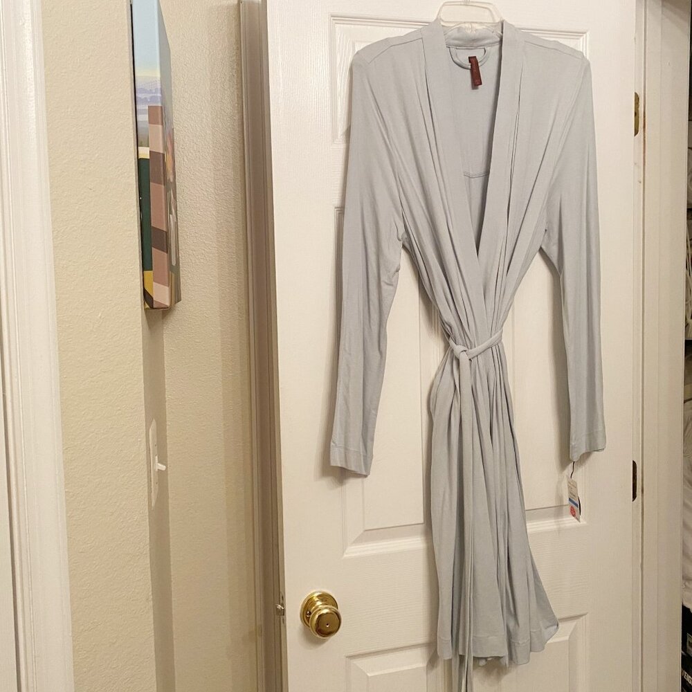 New Shimera Ice Blue Jersey Knit Robe
